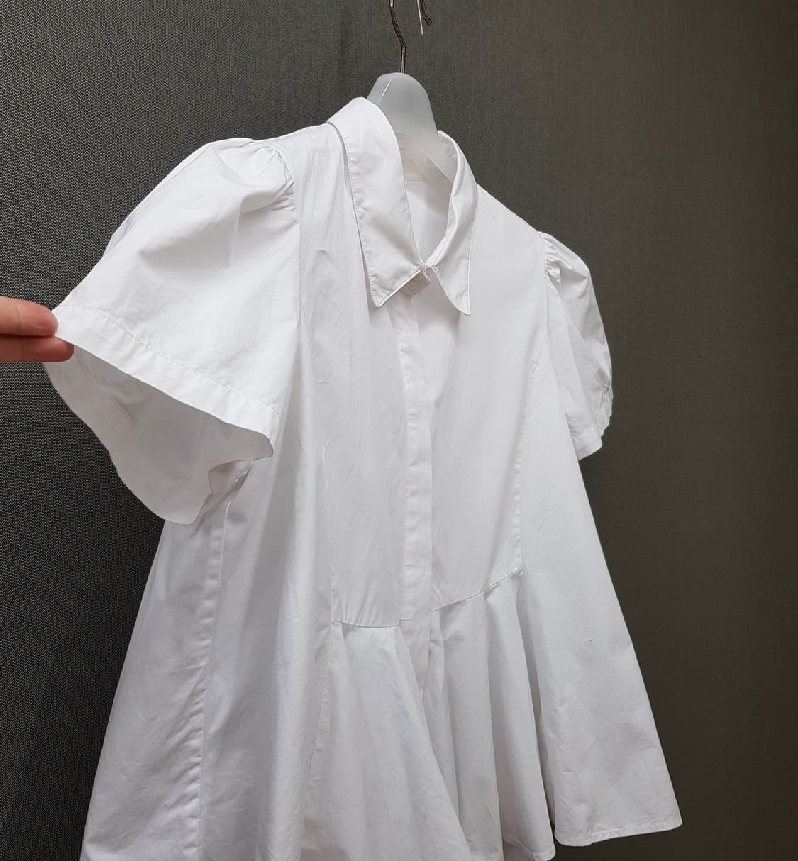 ORR 오르 퍼프 슬리브 플레어 블라우스 M사이즈 상품이미지4