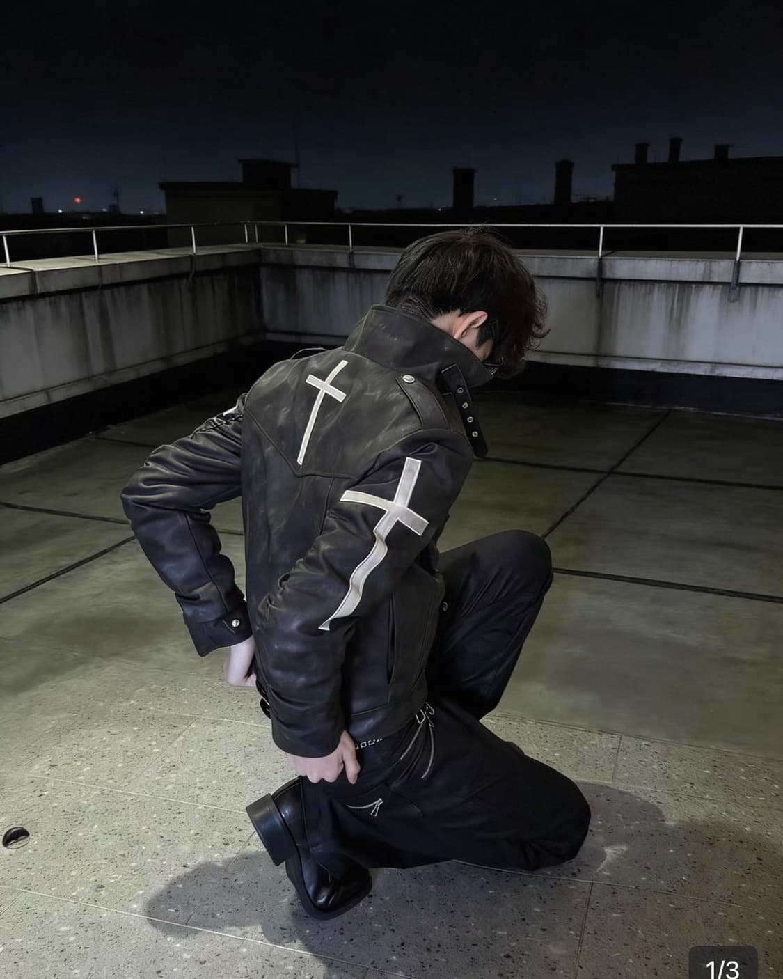 DETW 크로스 더블 버튼 블랙 자켓 나폴레옹 자켓 상품이미지8