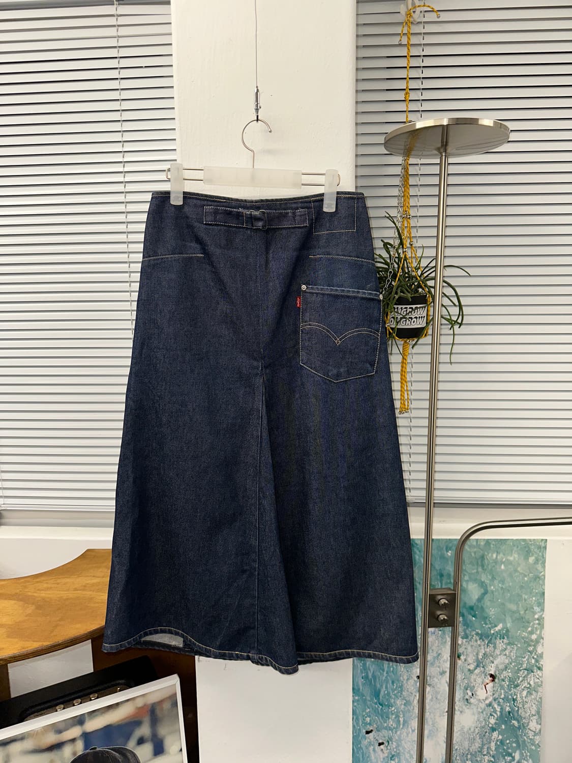 리바이스 엔지니어드 롱 데님 스커트 실측 28 상품이미지4