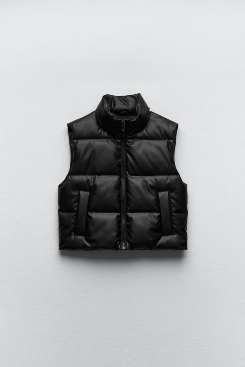 자라 레더 패딩베스트 상품이미지1