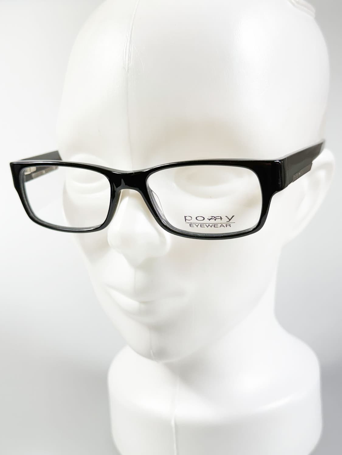 POMY 블랙 뿔테 스퀘어 프레임 빈티지 안경 상품이미지8