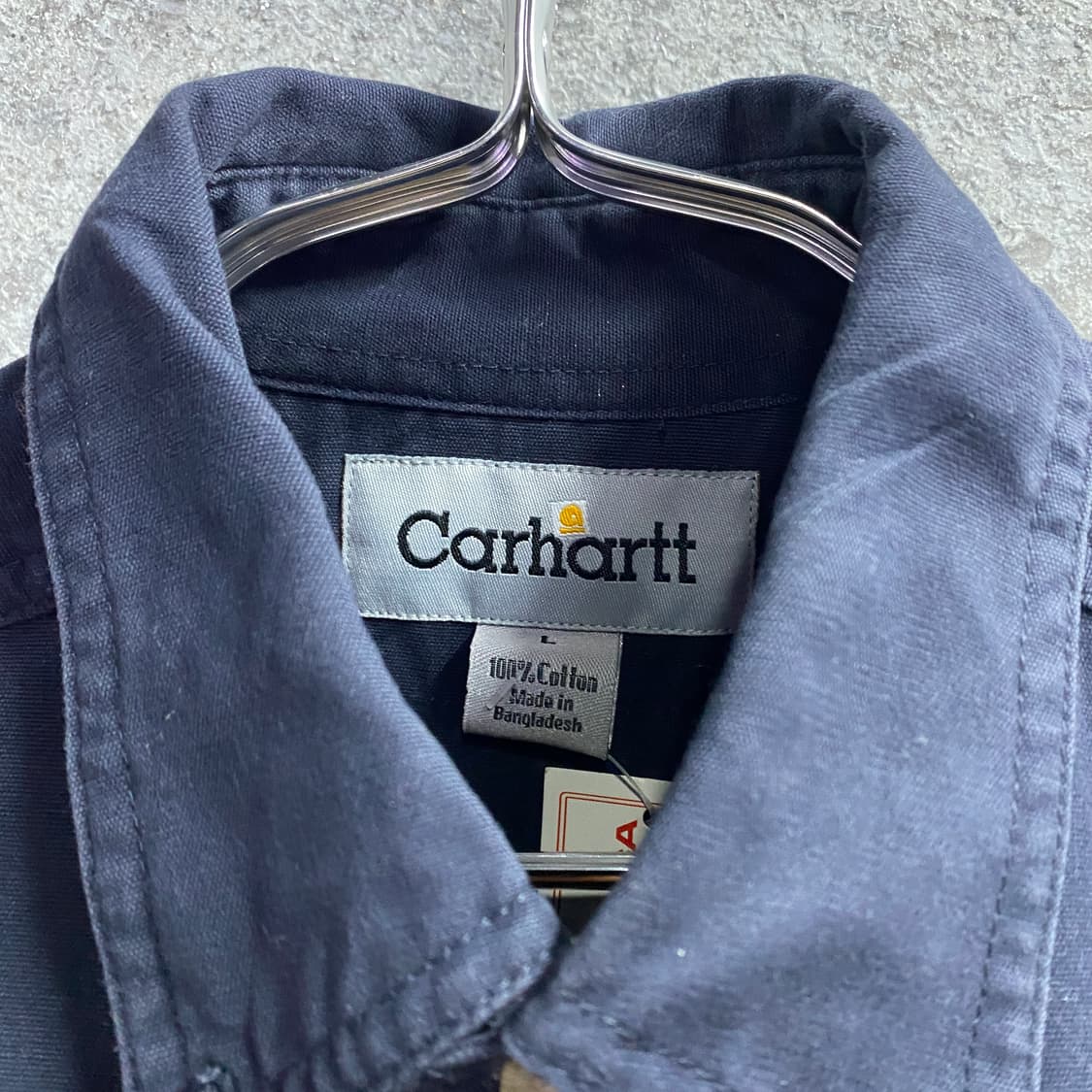 칼하트 포켓로고 네이비 워크 셔츠 B3736 상품이미지3