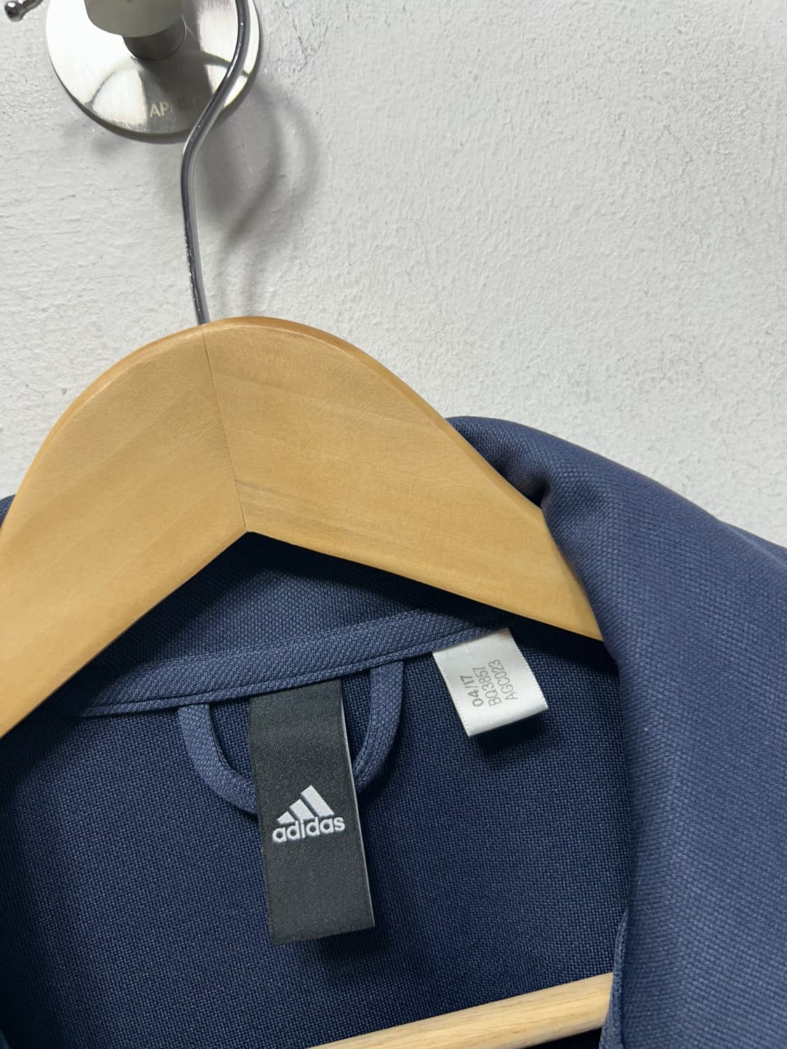 아디다스 블루 네이비 저지 트랙자켓 집업 L  상품이미지3