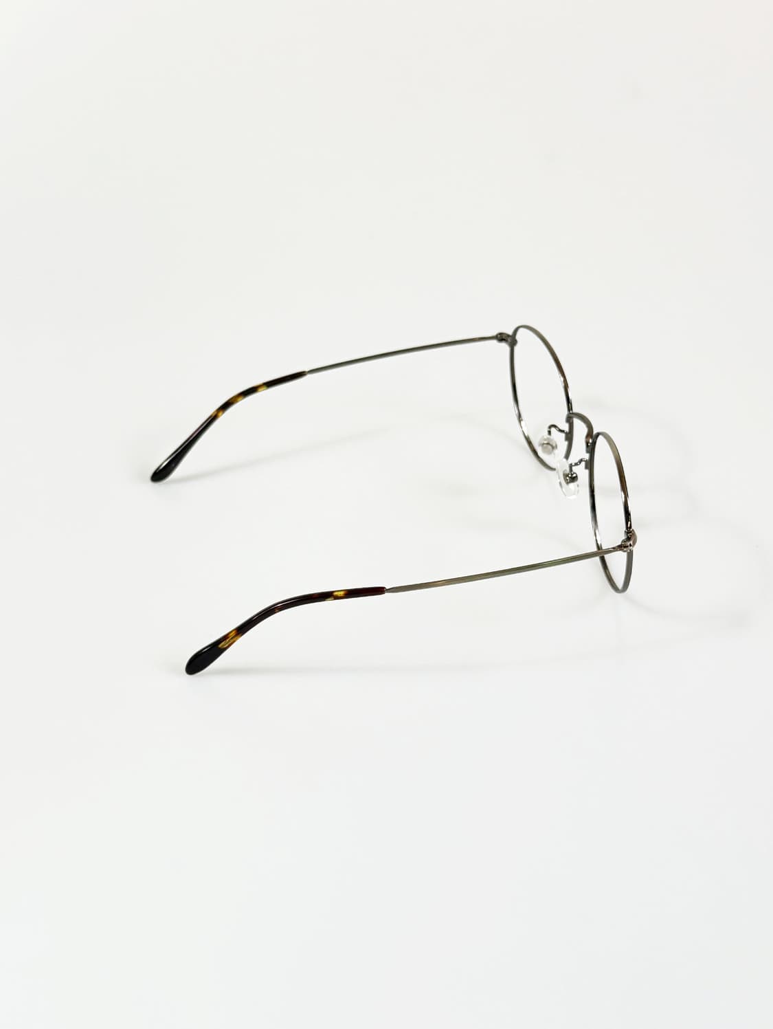90s 유로피안 슬림 메탈 오버 라운드 빈티지 안경 상품이미지4