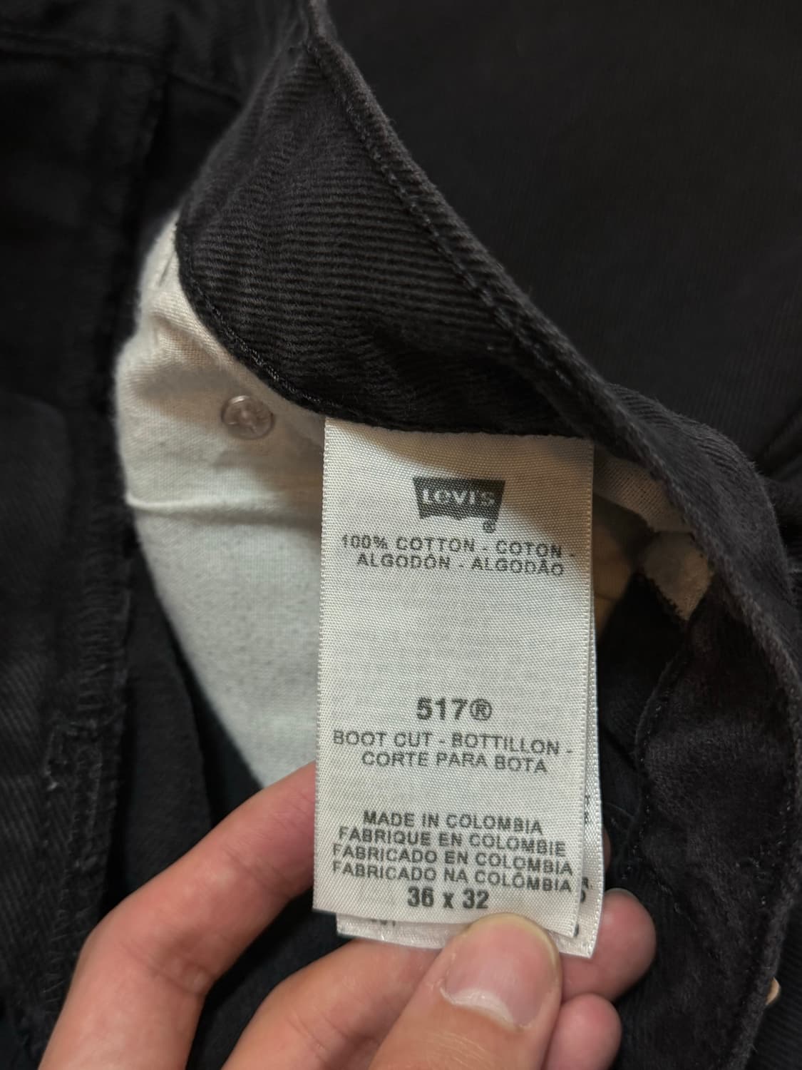 00's 빈티지 리바이스 517 블랙 부츠컷 리바이스 플레어진 상품이미지10