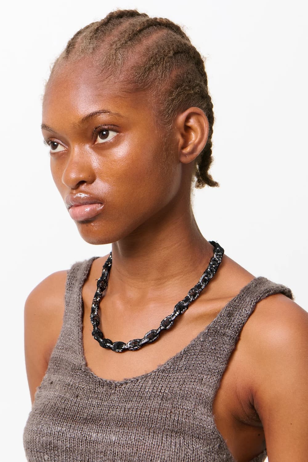 아워레가시 26ss 레이스 라돈 목걸이/블랙 상품이미지1