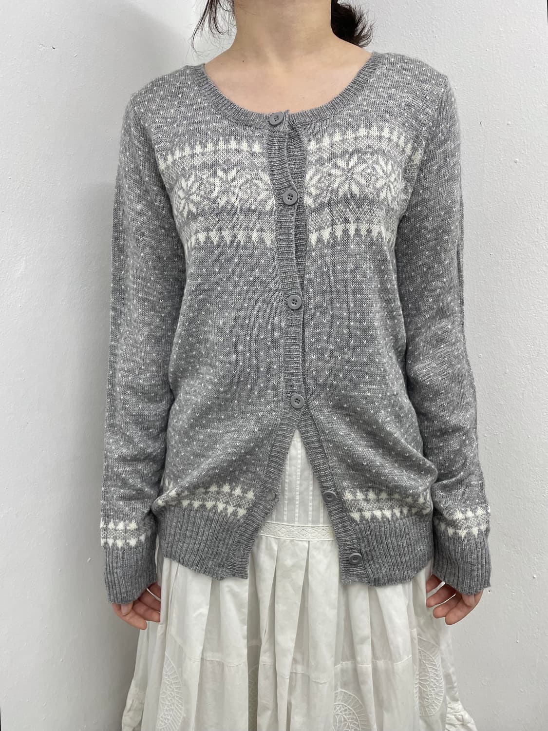 코지 노르딕 버튼 가디건 상품이미지1