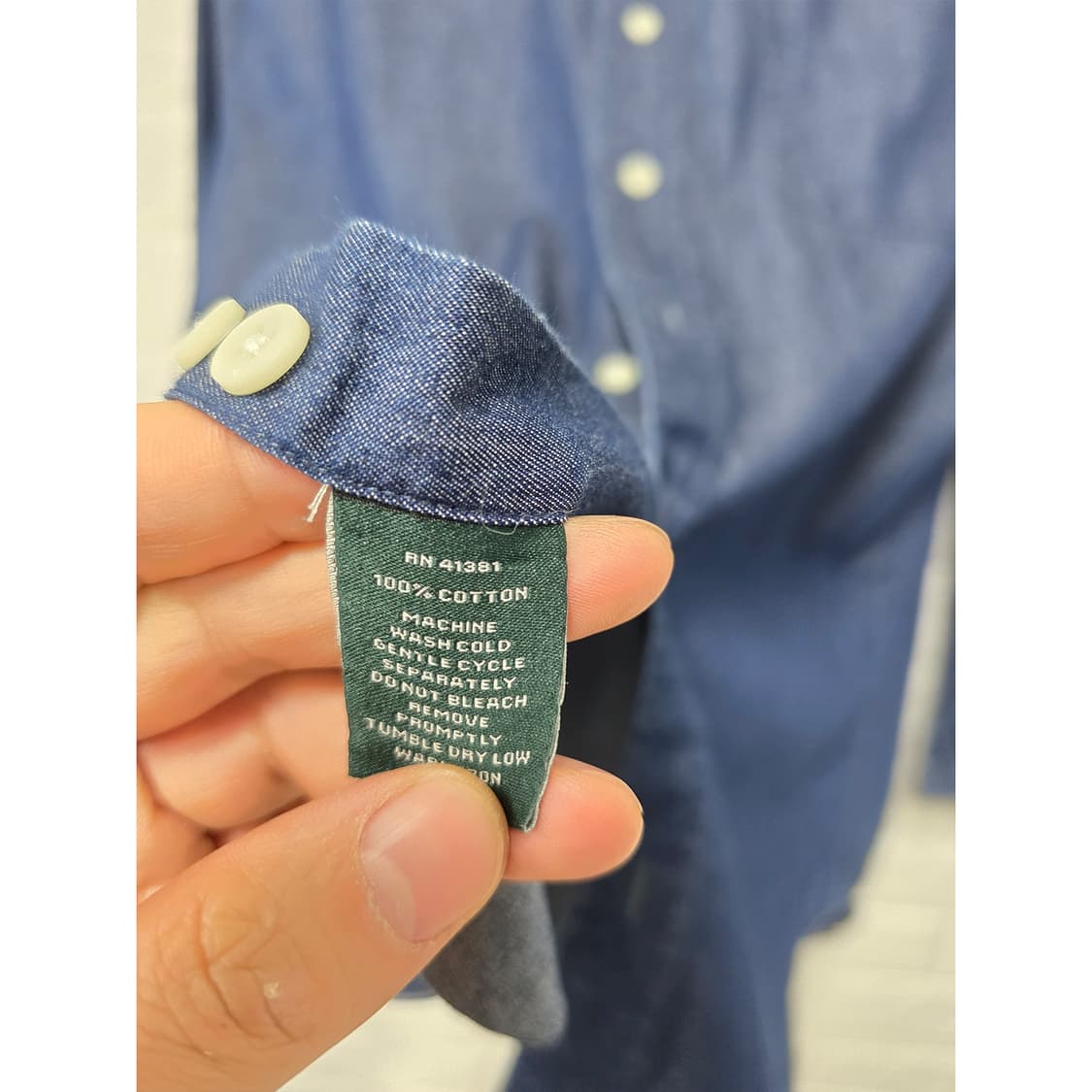 택포) 폴로랄프로렌 데님 셔츠 청남방 L 상품이미지3