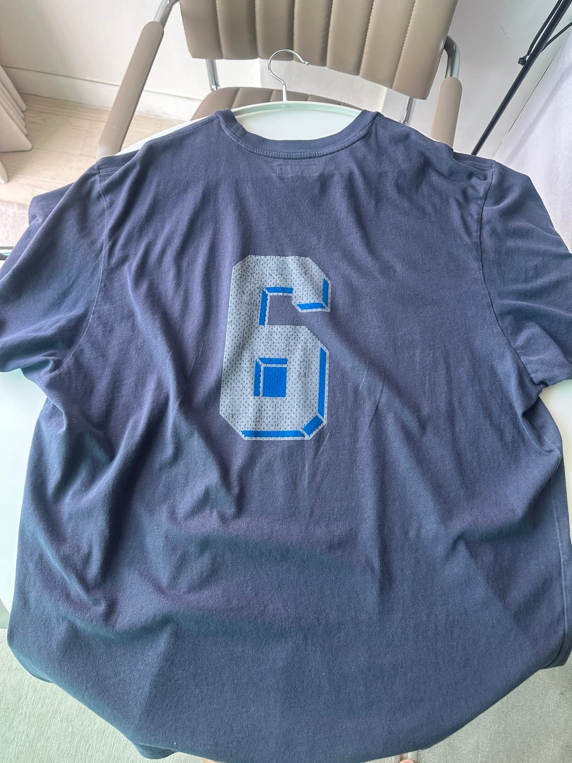 슈프림 플록 워시드 반팔티 네이비 상품이미지2