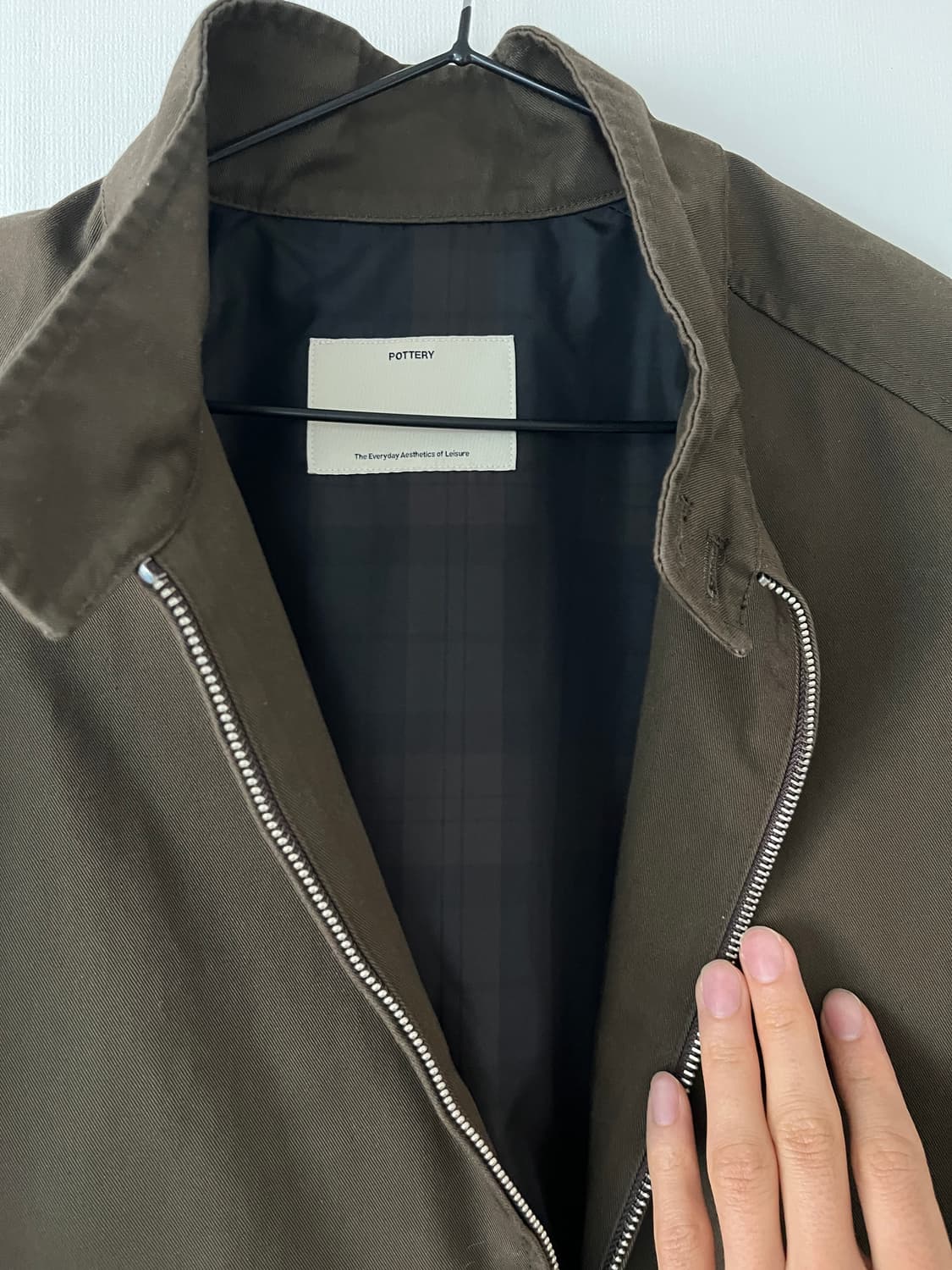 포터리 코튼 해링턴 자켓 3 다크브라운 상품이미지2