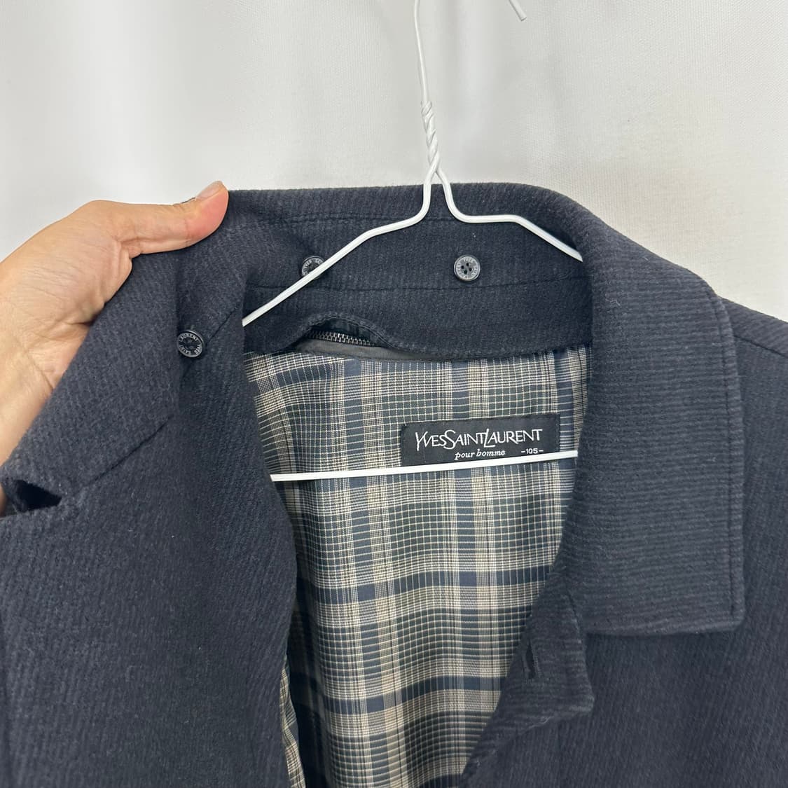  입생로랑 남자 모직코트 차콜 빅사이즈 105 상품이미지10