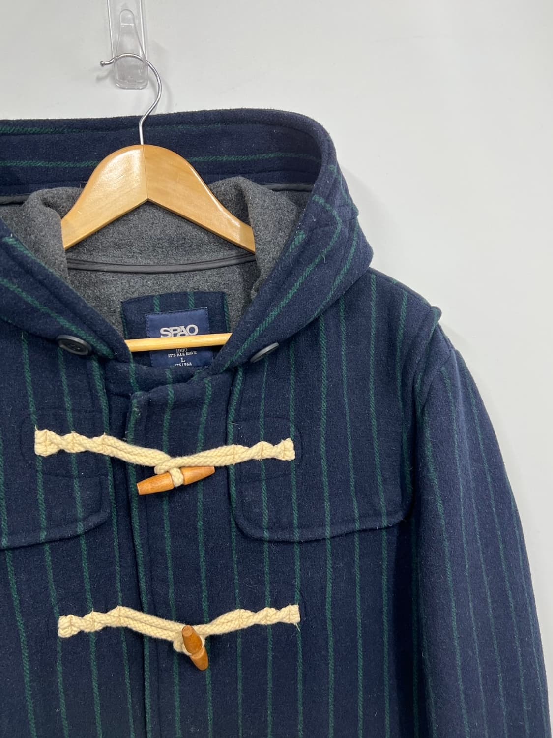 스파오 스트라이프 후드 떡볶이 코트 상품이미지2