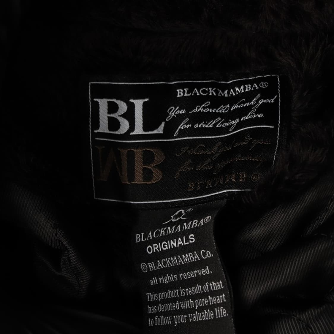 BLACKMAMBA 블랙 퍼 집업 자켓 1XL 상품이미지6