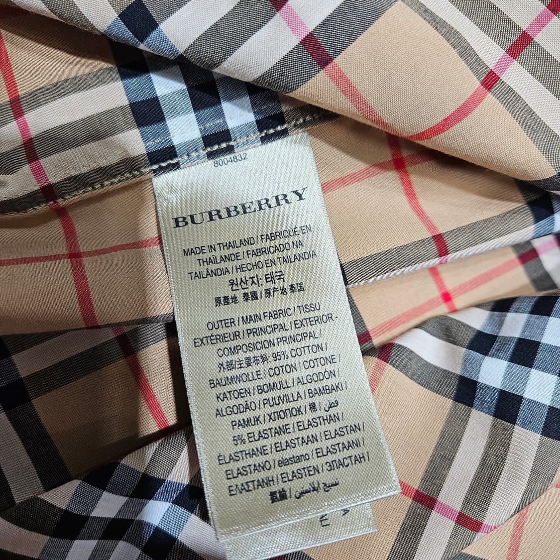버버리 스몰 체크셔츠[XXL] 상품이미지7