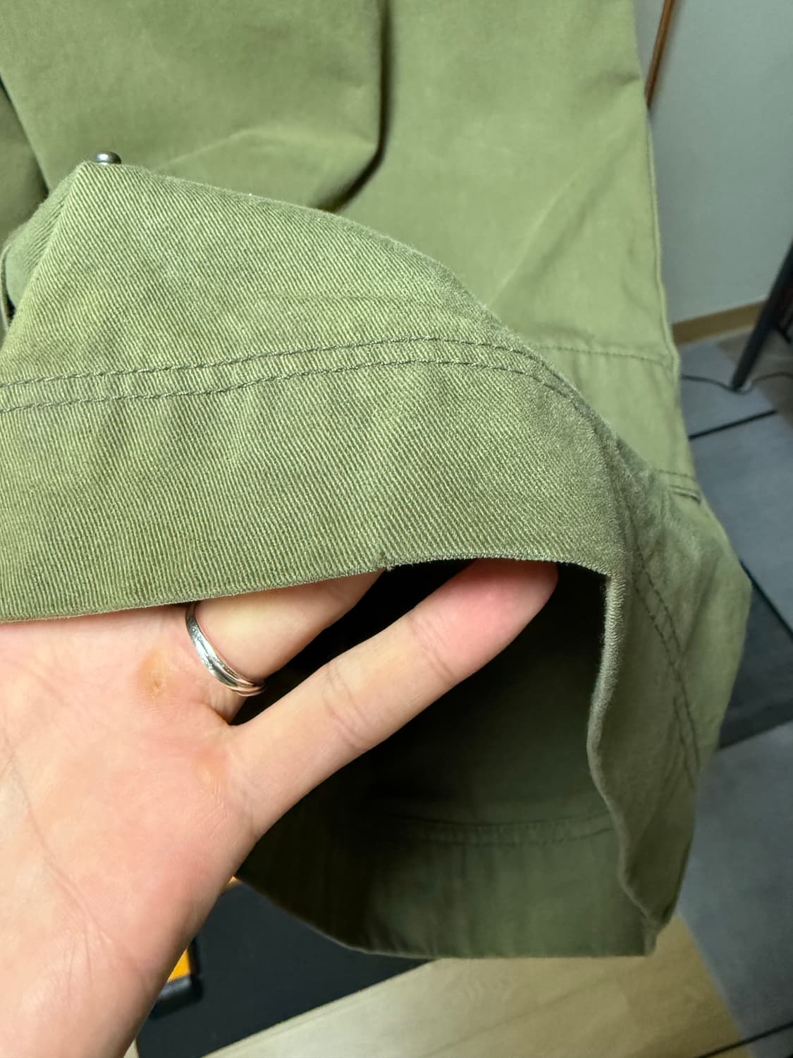 OPUS0012 MELTED COTTON PANTS KHAKI L 상품이미지4