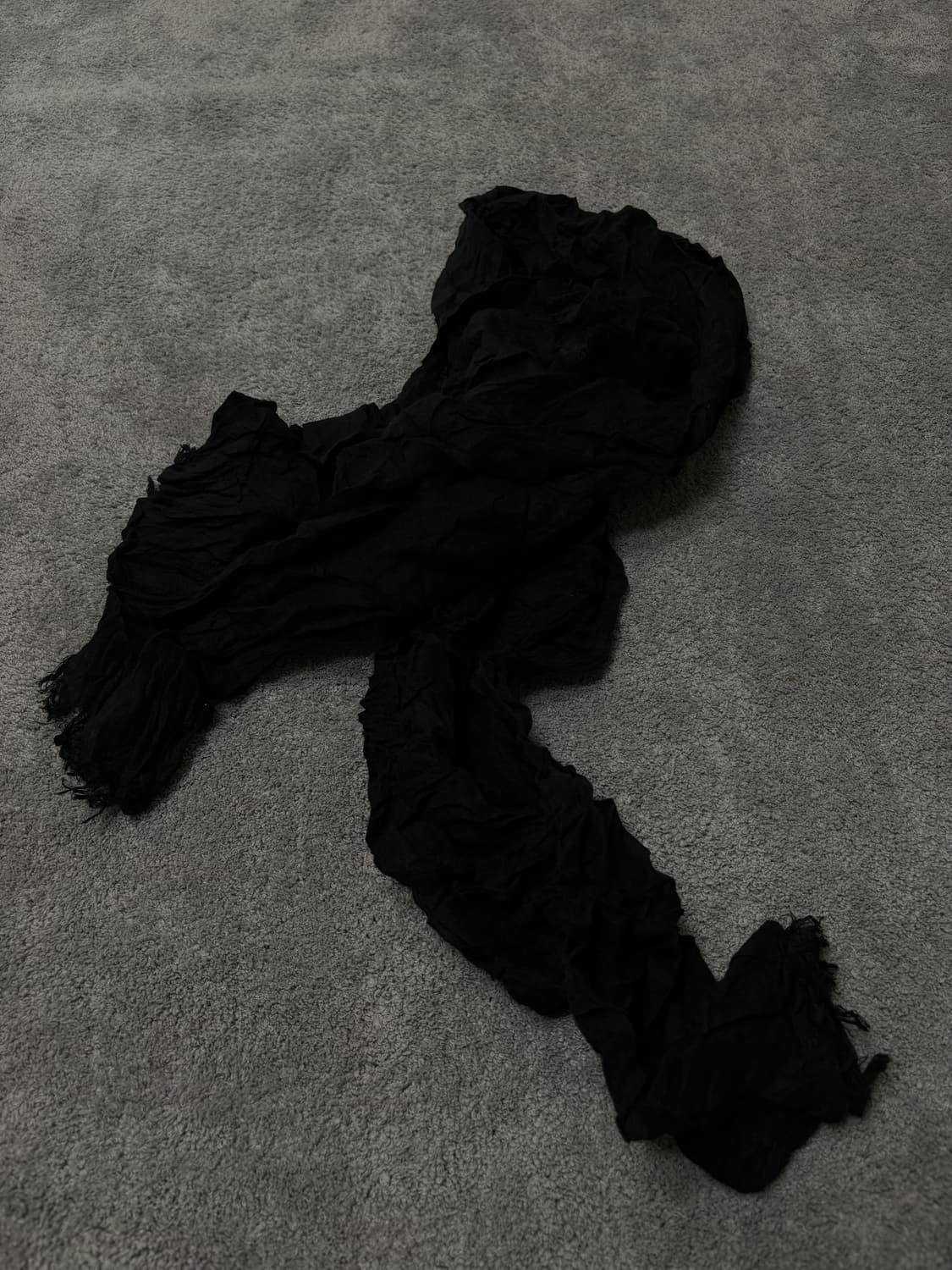 Vintage v-kei punk mood black scarf 상품이미지2