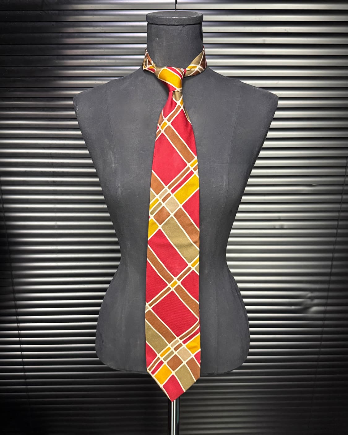 돌체앤가바나 D&G 스트라이프 에스닉 실크 넥타이 빈티지 명품 레드 빨강 상품이미지2