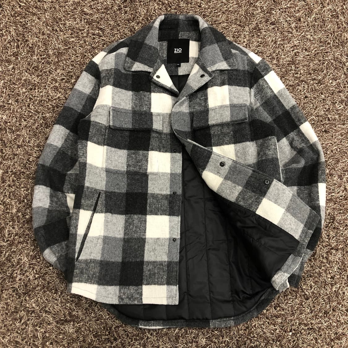 송지오 체크 셔츠 자켓  상품이미지1