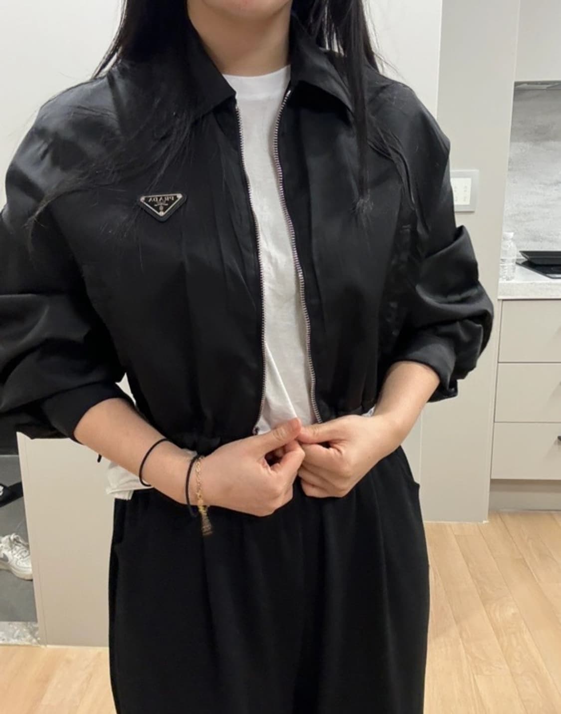 프라다 리나일론 크롭 자켓 38(저는 55반66) 상품이미지3