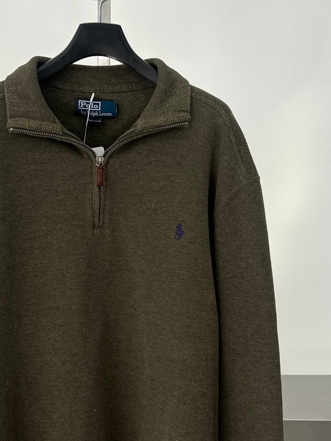 폴로 랄프로렌 카키 코튼 하프집업  상품이미지4