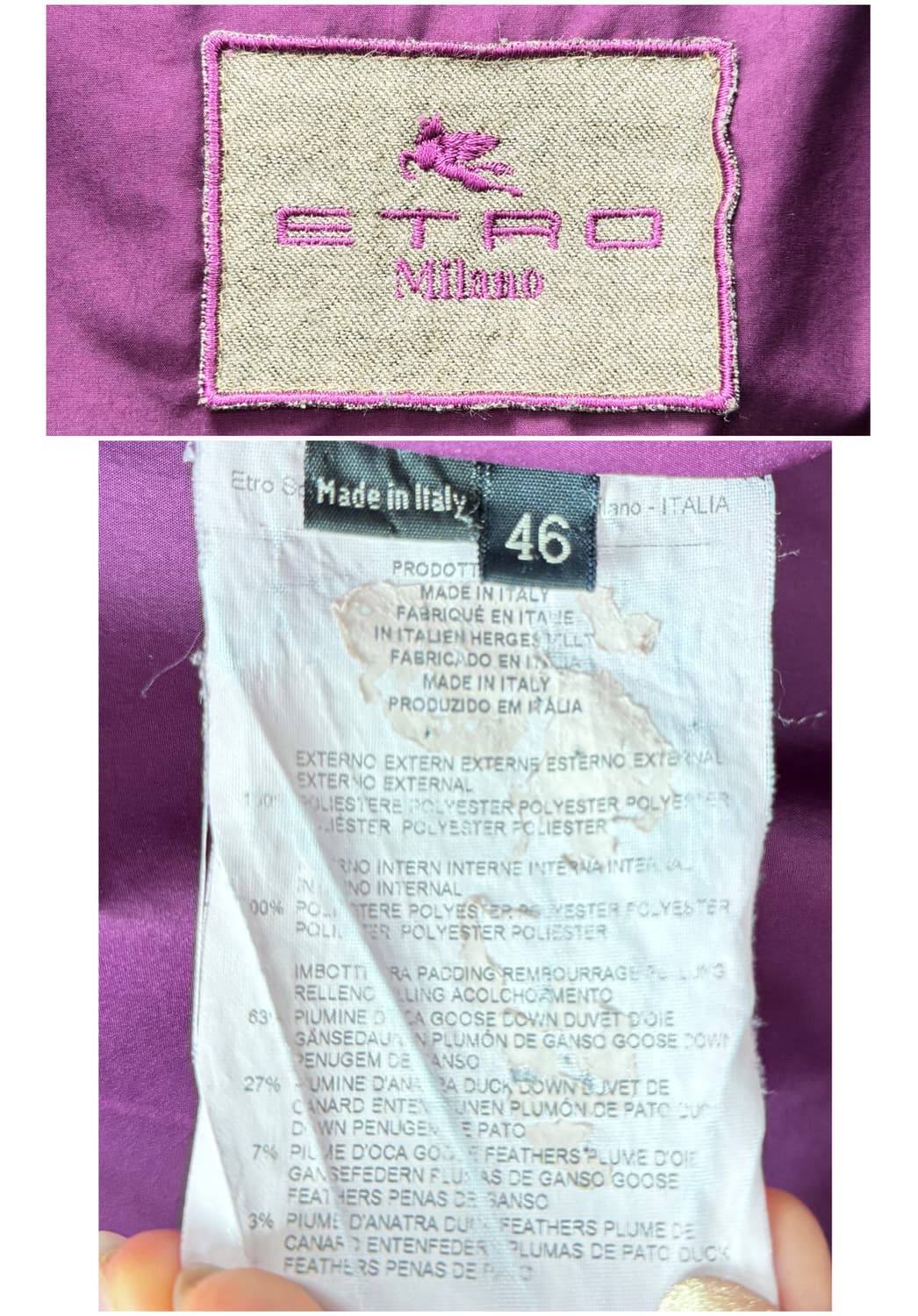 에트로 Etro 페이즐리 패딩 코트 상품이미지6