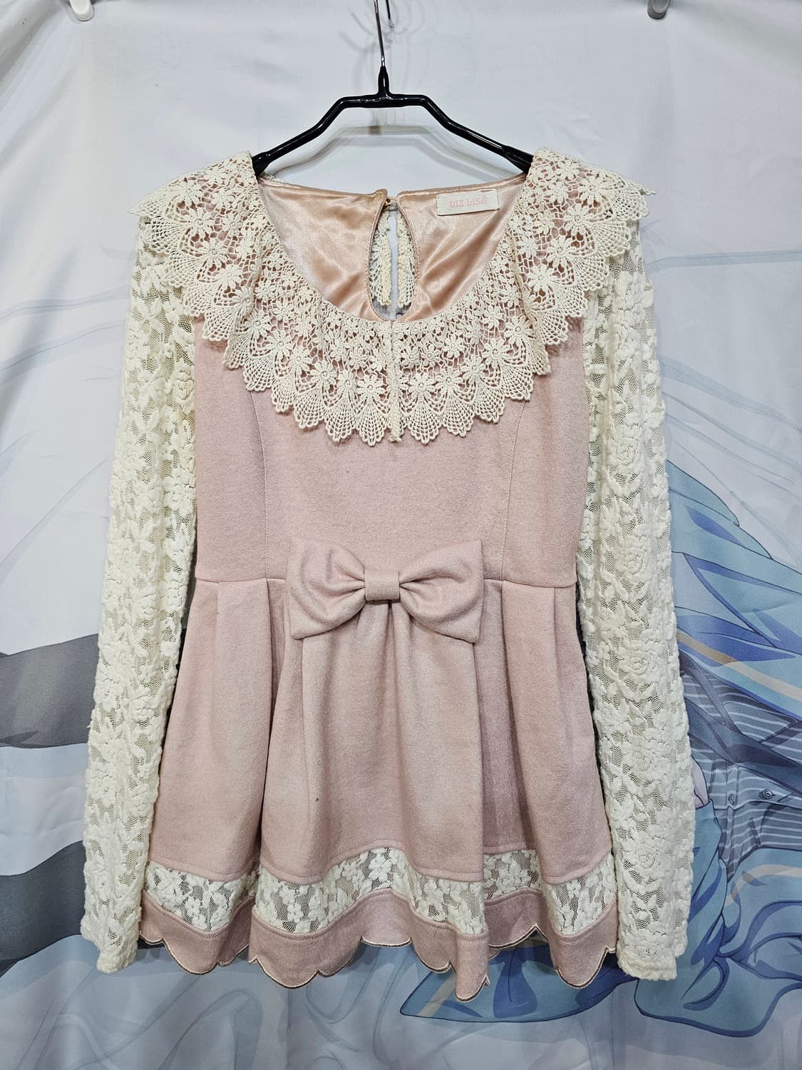 LIZ LISA 리즈리사 핑크 리본 레이스 탑 상품이미지1