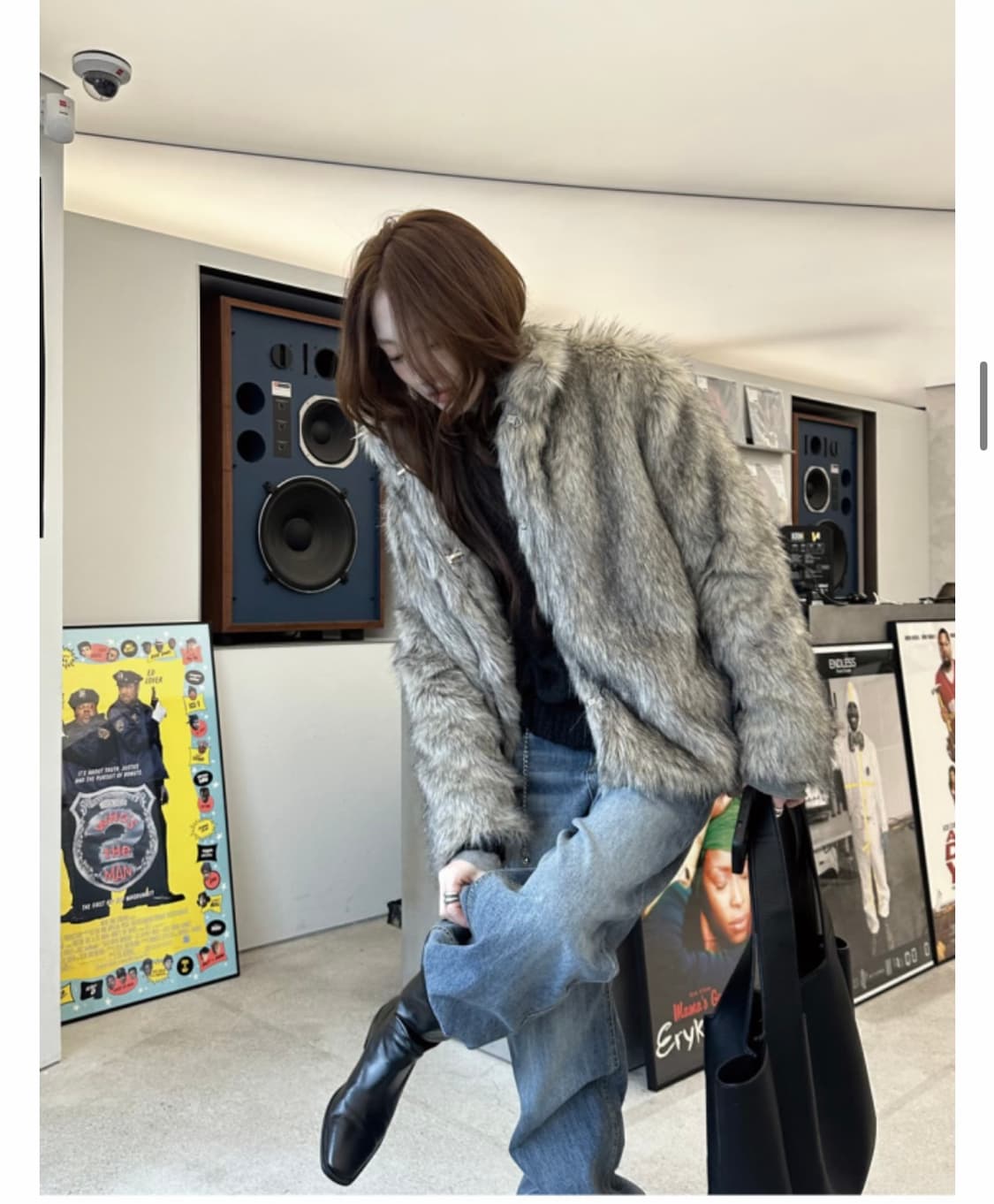 쓰리컷 라쿤 퍼자켓 퍼코트 상품이미지6