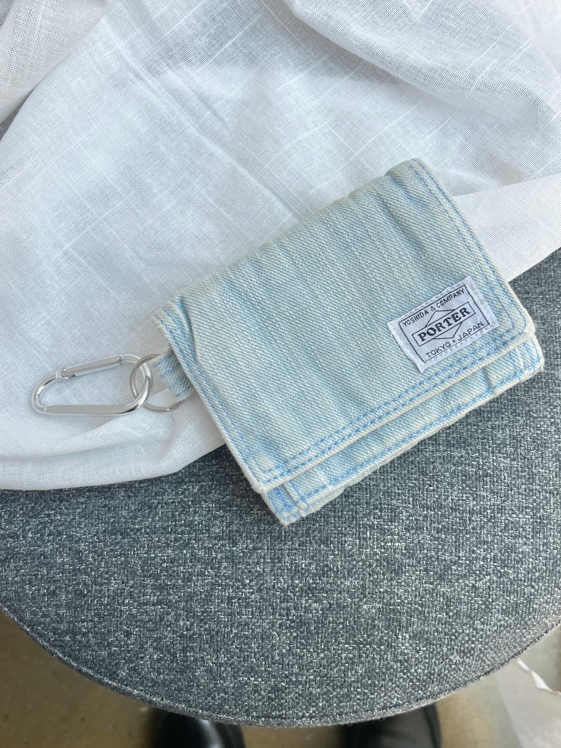 Porter 포터 데님 지갑 라이트 블루 상품이미지1