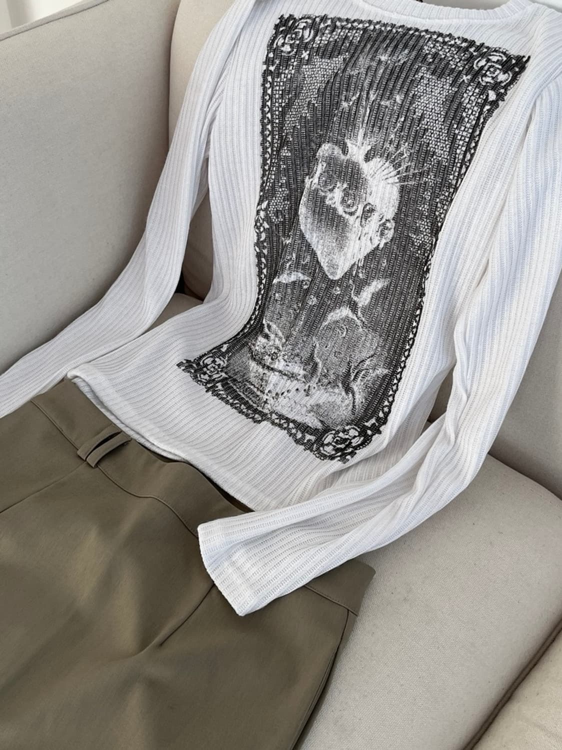 y2k heart graphic kint  상품이미지1