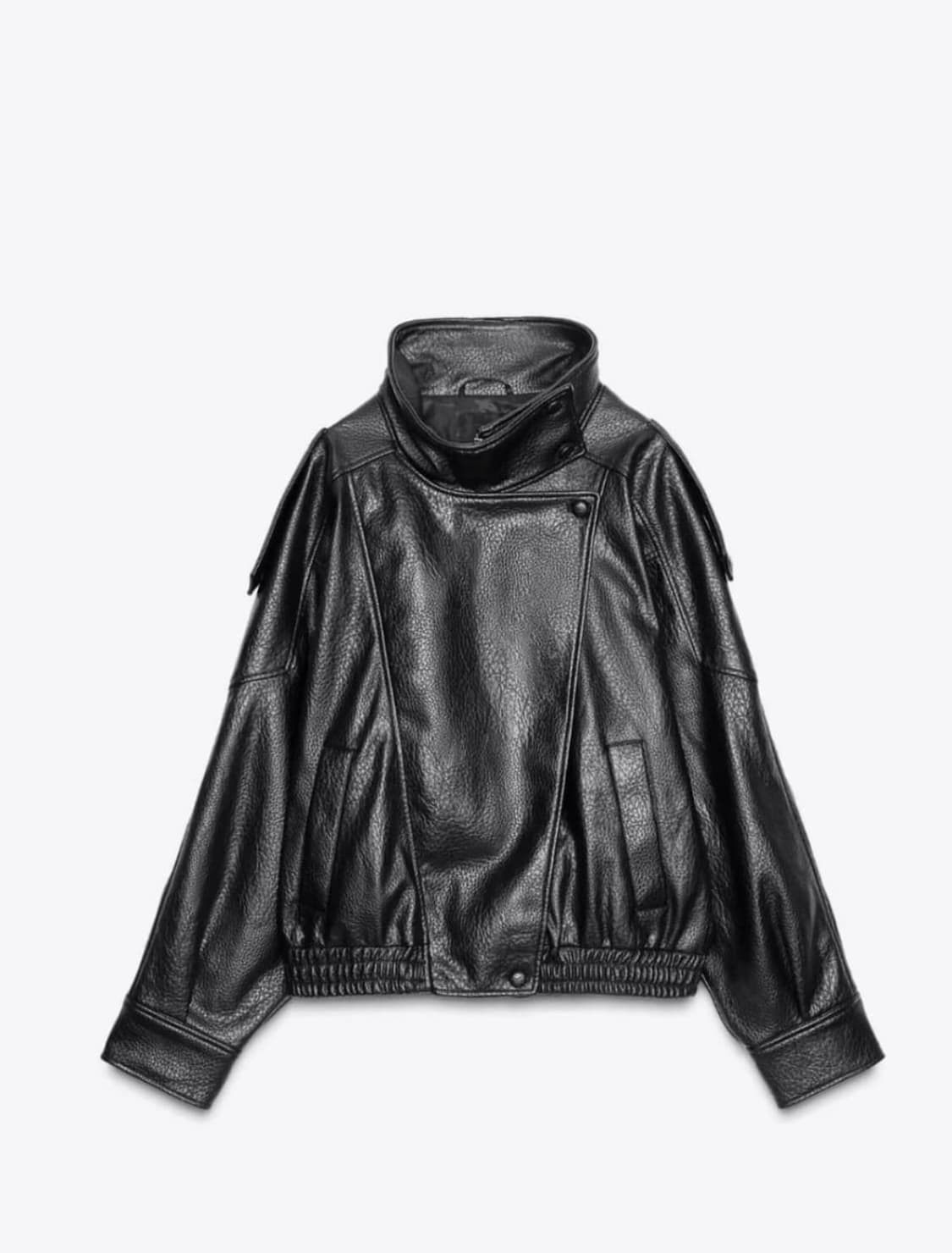자라 페이크 레더 자켓 M 상품이미지1