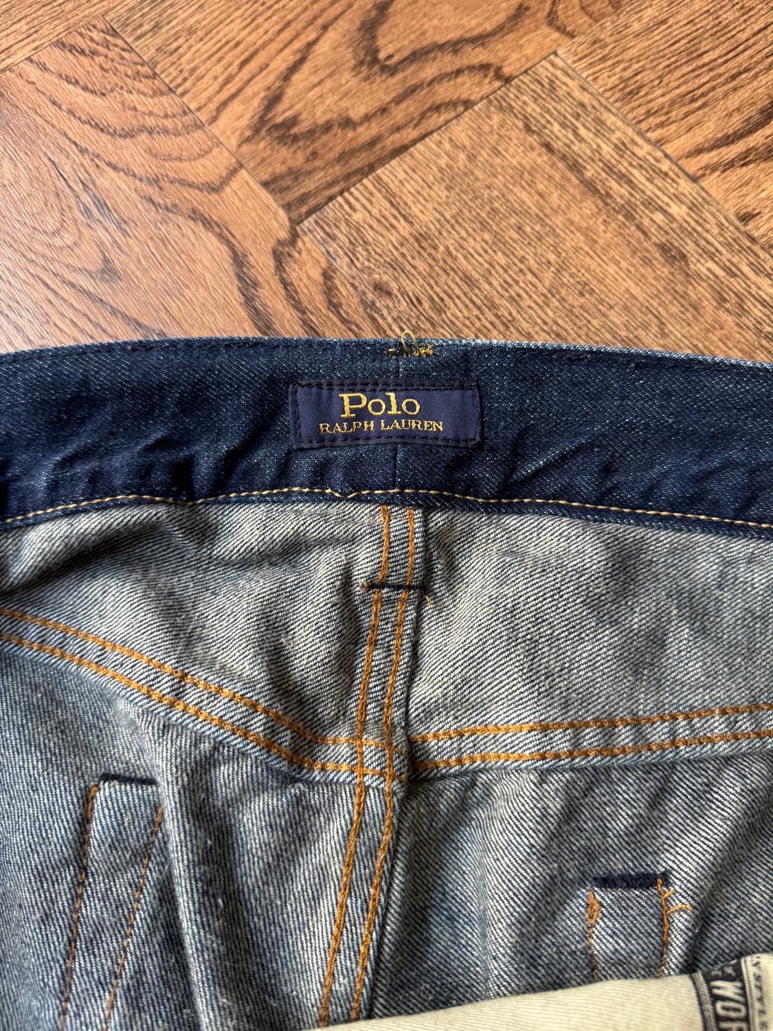 [36]폴로 랄프로렌 커스텀 리페어드 빈티지 페이딩 데님 팬츠 상품이미지4