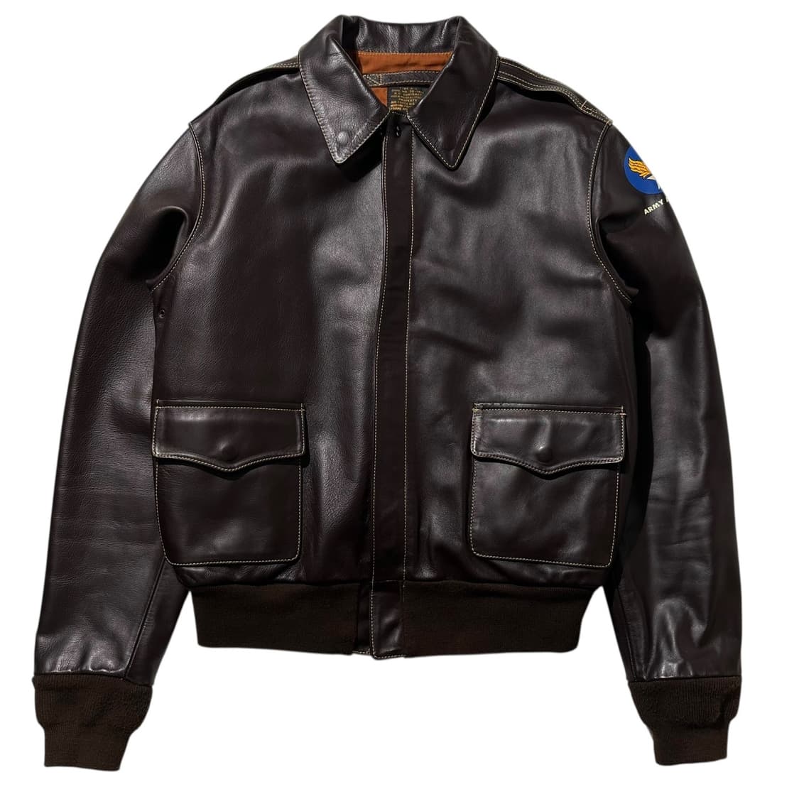 모건 프로덕션 A-2 홀스하이드 말가죽 레더 봄버 자켓 상품이미지1