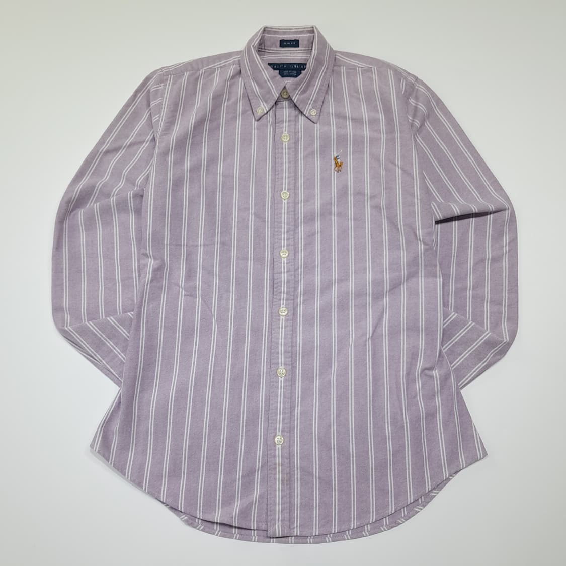CK123 M 폴로 슬림핏 퍼플 스트라이프 셔츠 남방 상품이미지1
