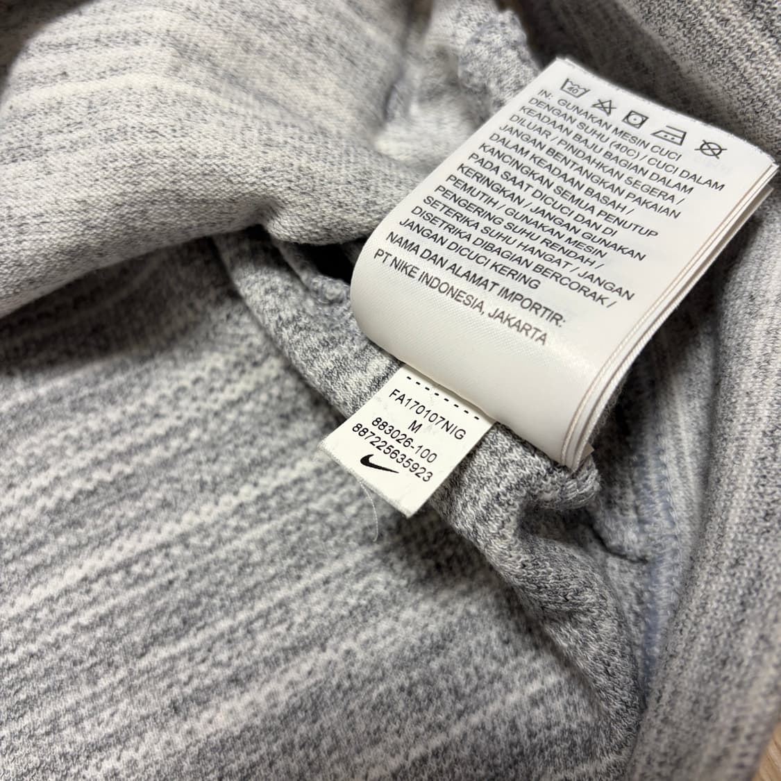 나이키 멜란지 그레이 후드집업 상품이미지4