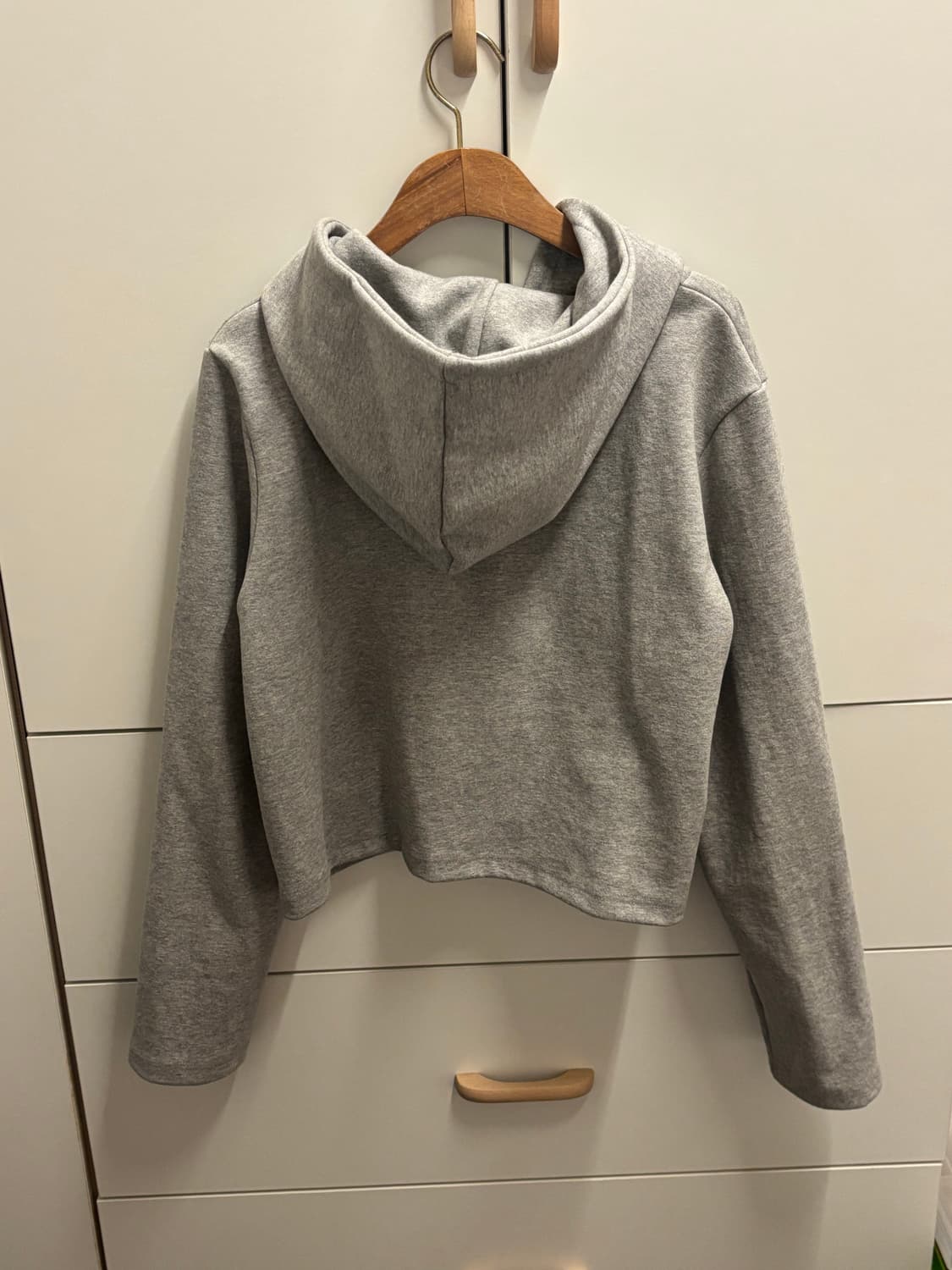 론론 빅버튼 후드 가디건 그레이 상품이미지6