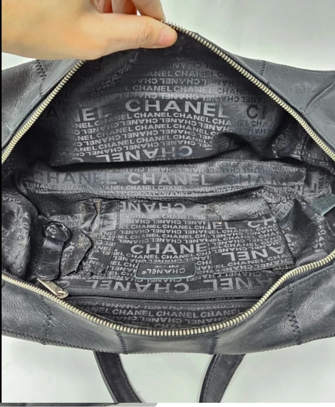 정품 샤넬 캐비어 정방 볼링 토트백 상품이미지7