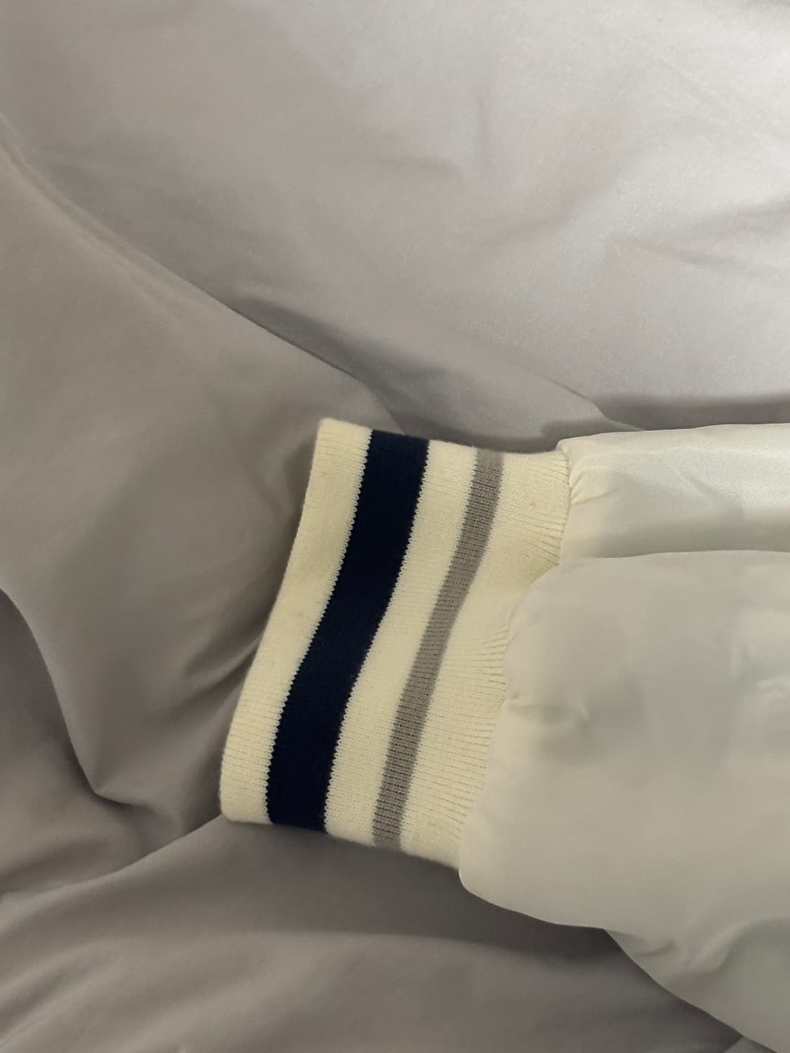 배디 바시티 베이스볼 자켓 화이트 M 상품이미지6