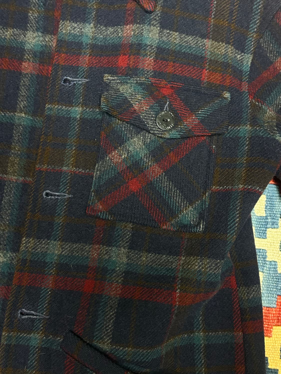 60s 펜들턴 울 체크 자켓 상품이미지4