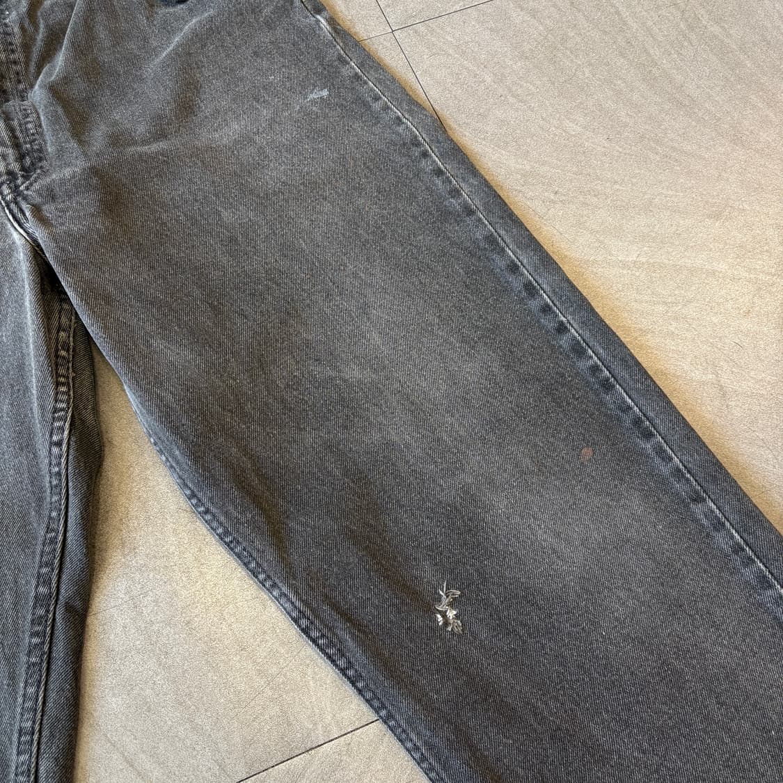 90s Levis 리바이스 550 데님 오렌지탭 블랙 팬츠  상품이미지10