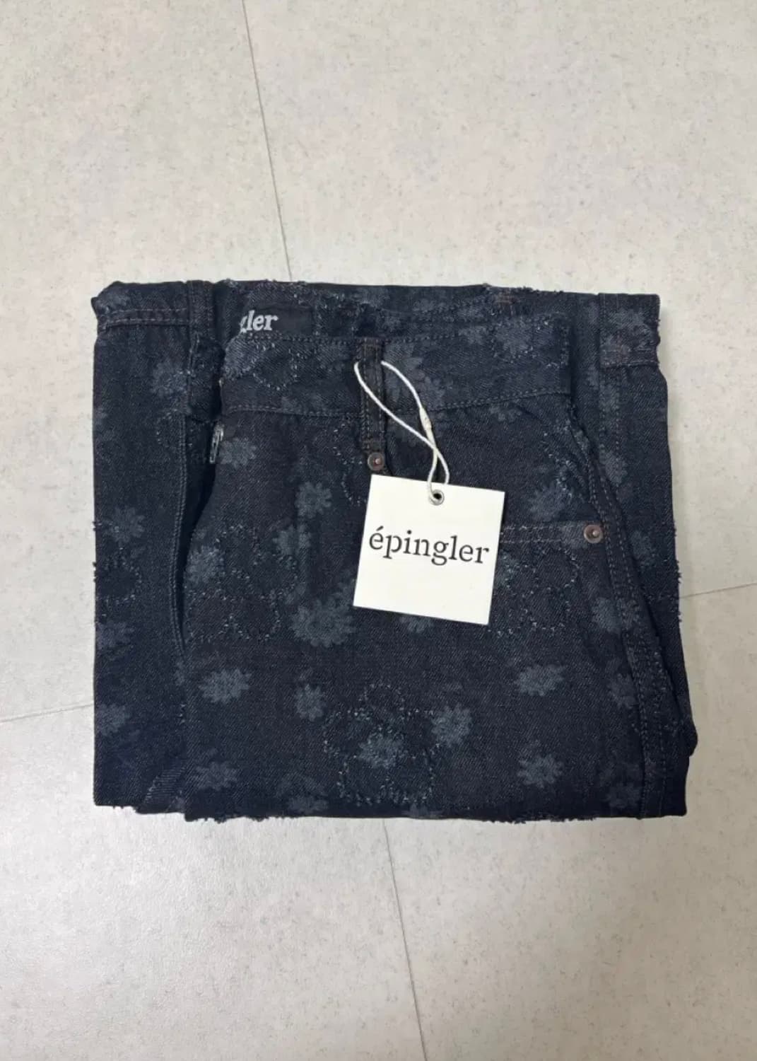 (새상품) 에핑글러 flower denim pants 플라워 데님 상품이미지4