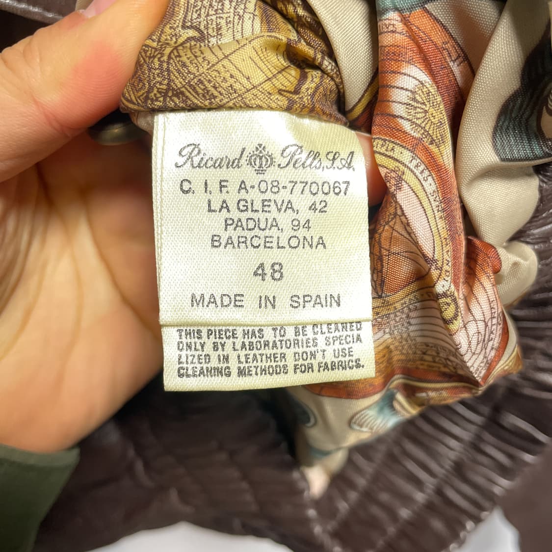 리차드 펠 빈티지 가죽 봄버 자켓 다크브라운 상품이미지7