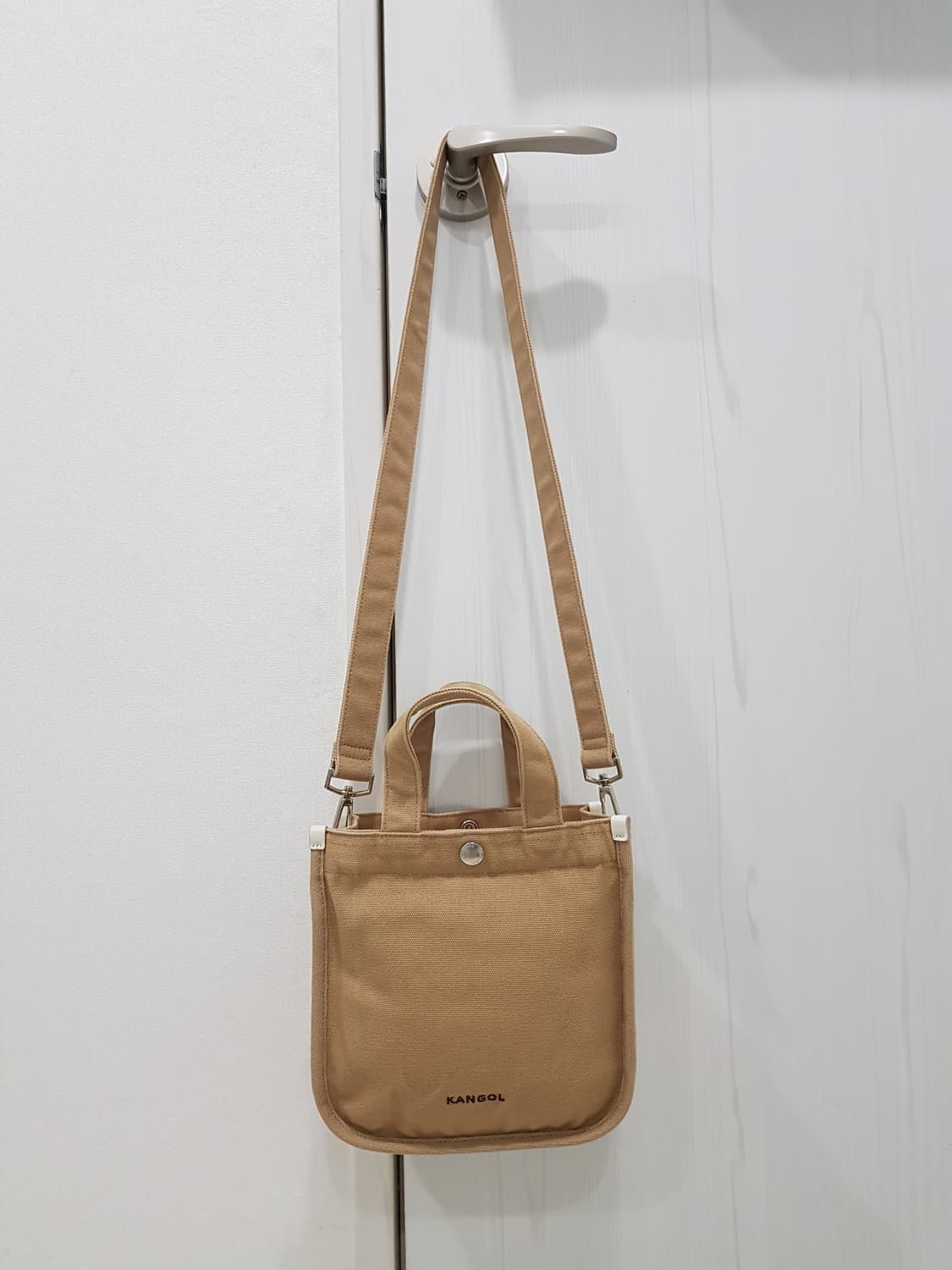 캉골 캔버스 미니 크로스 토트백 베이지 상품이미지6