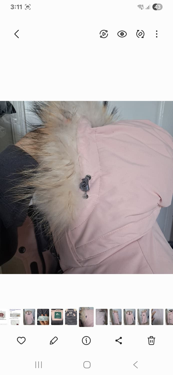 네파 핑크 구스 패딩 다운  95(약55~66) 상품이미지5