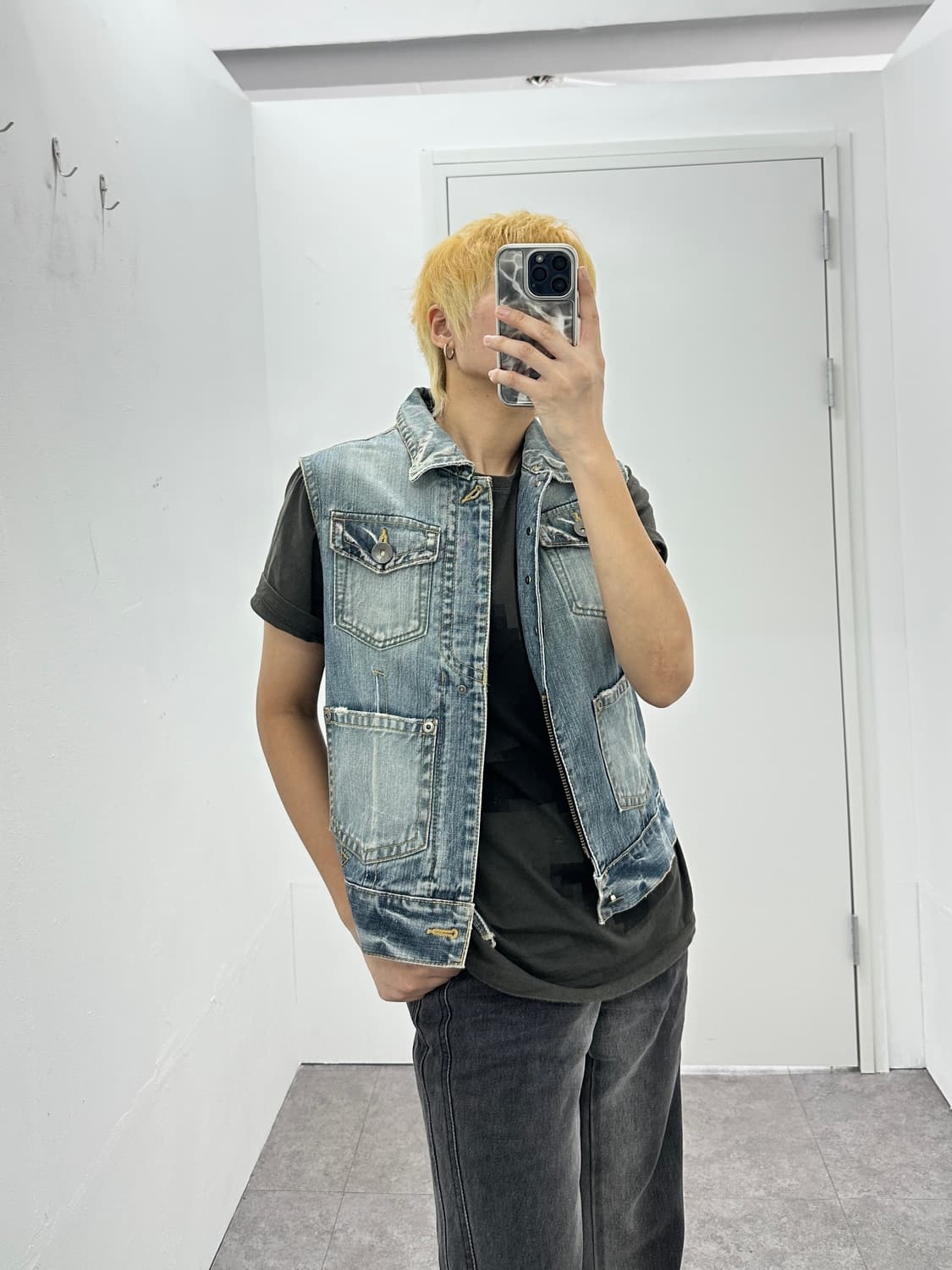 NIX washing denim vest 상품이미지9