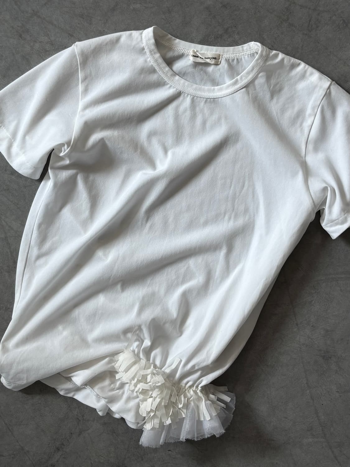 Comme des Garcons 꼼데가르송 99s 프릴 디테일 화이트 탑 상품이미지3