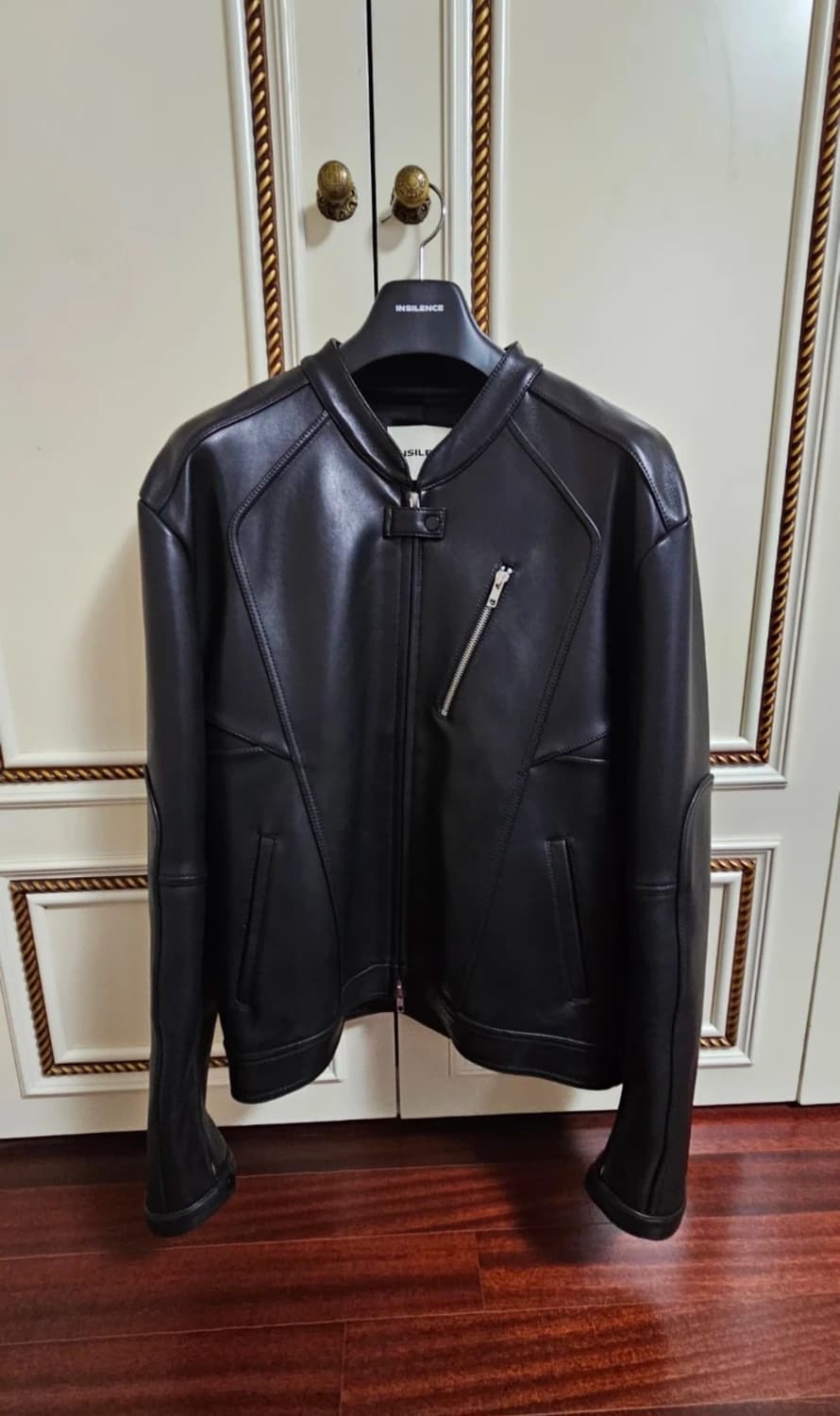 인사일런스 램스킨 바이커 자켓 블랙 L 상품이미지1