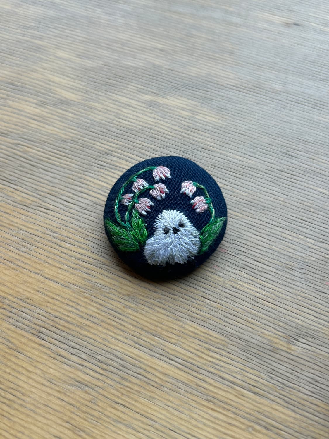 흰머리 오목눈이 브로치  상품이미지1