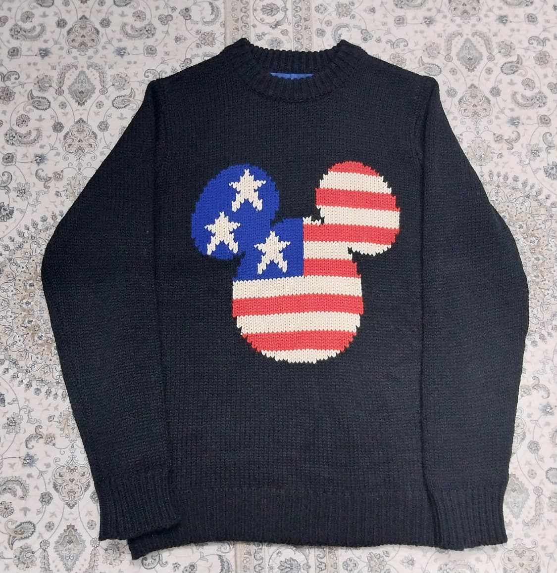 디즈니 미키마우스 성조기 니트 블랙 (100-105) 상품이미지1