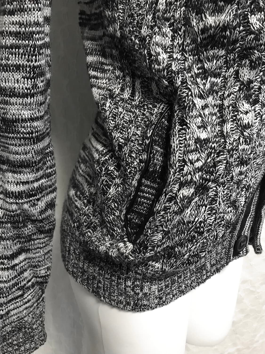 빈티지 semantic design vkei 펑크 토글 퍼 후드 가디건 상품이미지4