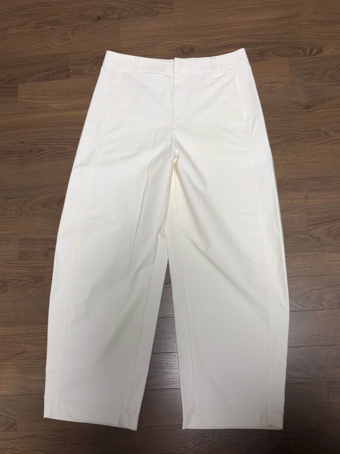 [XL] 유니클로 저지배럴레그 팬츠 화이트 상품이미지2